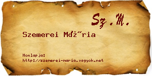 Szemerei Mária névjegykártya